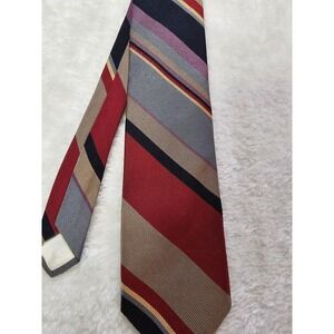 Superb Vintage Guy Laroche Paris Silk Tie Diagonal Stripes